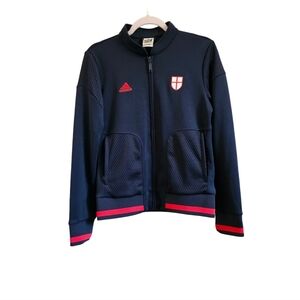 Adidas soccer track jacket black Size M England 2010 World Cup South Africa zip